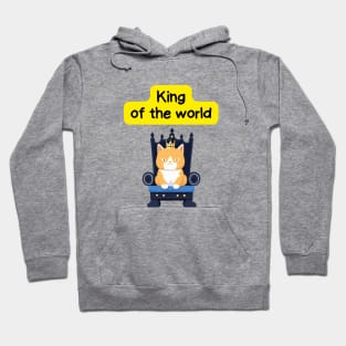 Cute Affirmation Cat - King of the world | Cat Meme | Cat Lover Gift | Law of Attraction | Positive Affirmation | Cat Love Hoodie